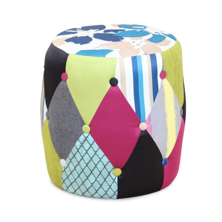 Taburet, látka vzor/patchwork, DEMA Taburet, látka vzor/patchwork, DEMA