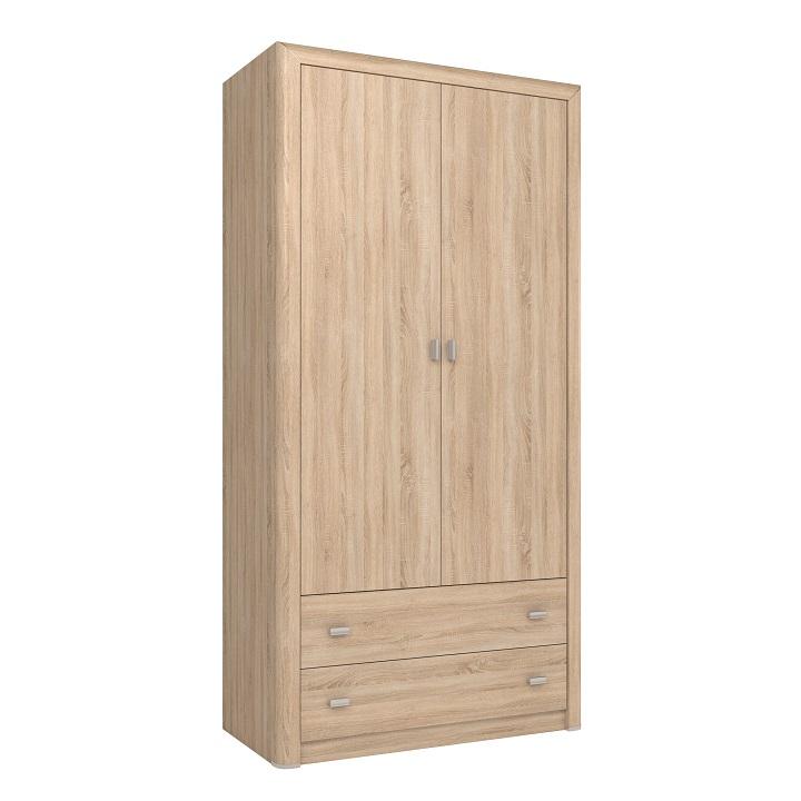 Skriňa, DTD laminovaná, dub sonoma, na bielom pozadí, KLEON S2D Skriňa, DTD laminovaná, dub sonoma, na bielom pozadí, KLEON S2D