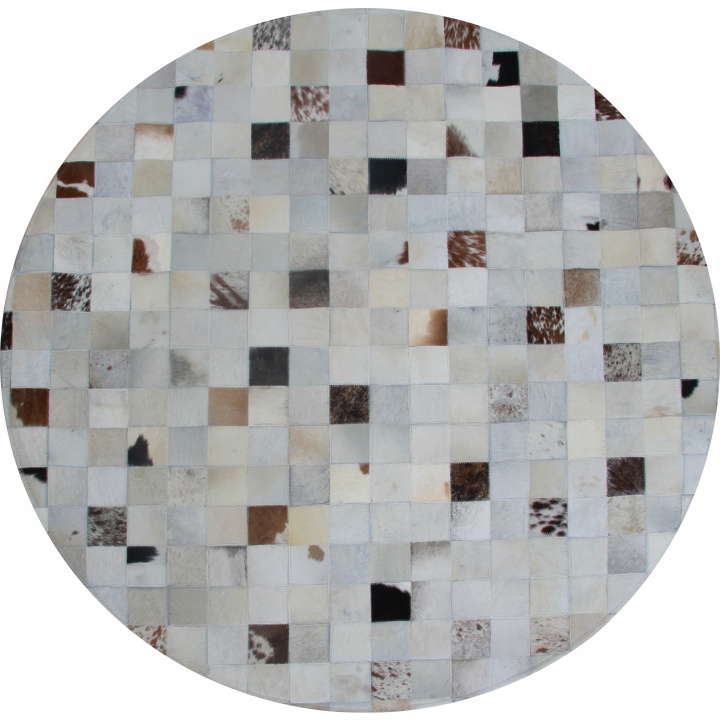 Luxusný kožený koberec, viacfarebný, patchwork, 150x150, KOŽA TYP 10 Luxusný kožený koberec, viacfarebný, patchwork, 150x150, KOŽA TYP 10