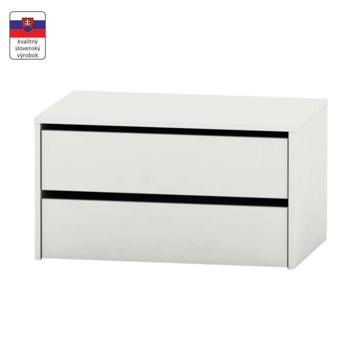2 šuplíkový kontajner, biela, DTD laminovaná, RIA 2 šuplíkový kontajner, biela, DTD laminovaná, RIA