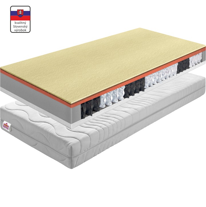Matrac, pružinový, 80x200, slovenský výrobok, BE PALMEA NEW Matrac, pružinový, 80x200, slovenský výrobok, BE PALMEA NEW