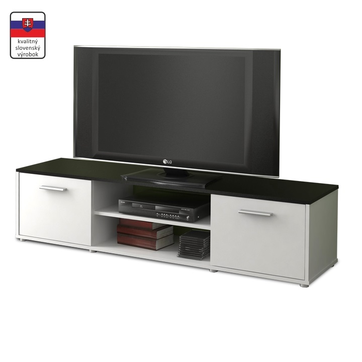 TV stolík, biela/čierna, ZUNO NEW 01, vrátený tovar TV stolík, biela/čierna, ZUNO NEW 01, vrátený tovar