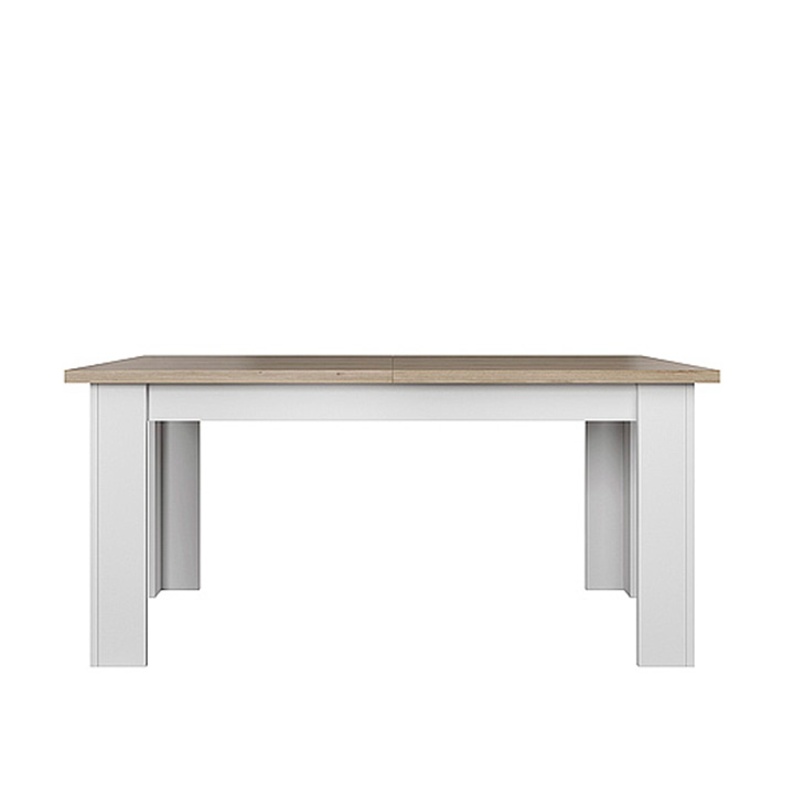Jedálenský stôl, biela/dub kamenný, VERLA 160/210 Jedálenský stôl, biela/dub kamenný, VERLA 160/210
